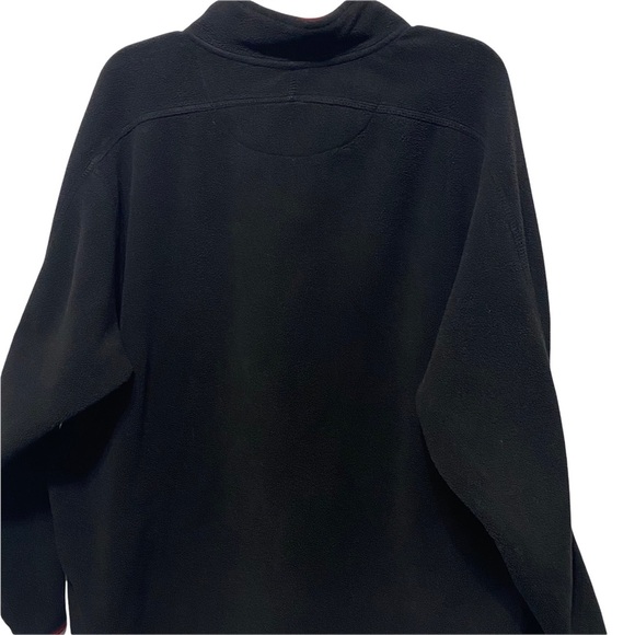 Basic Editions Men's Fleece Pullover Jacket Half Zip L Navy Blue Red Outerwear - Picture 2 of 8